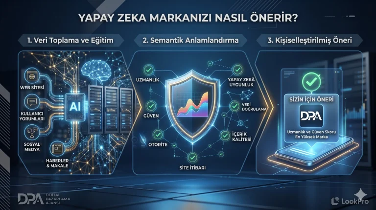 LookPro - Yapay Zeka SEO ve GEO Öneri Algoritması Görseli